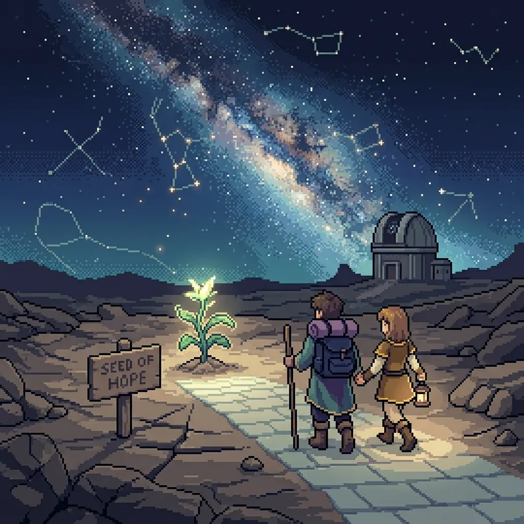 二人の旅人と天文台